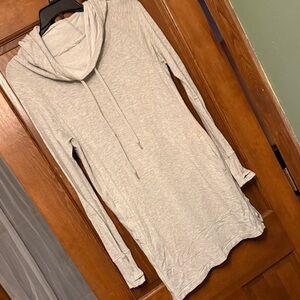 Athleta Light Gray Cowl Neck Sweater
